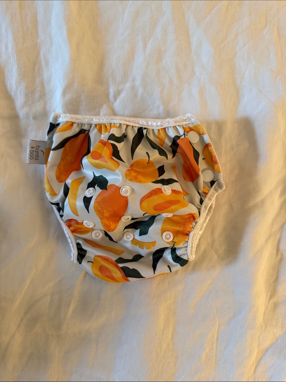 Orange Fruit Print Reusable Swim Nappy